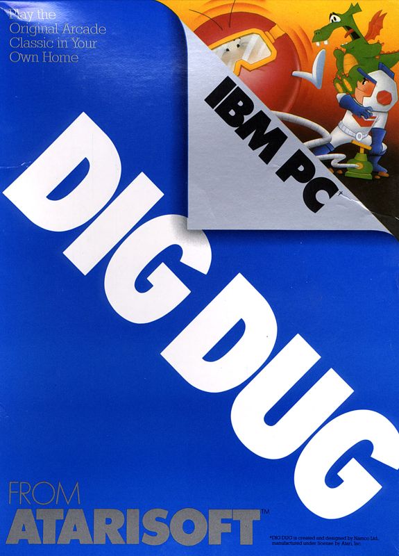 Dig Dug box art for Atari 7800